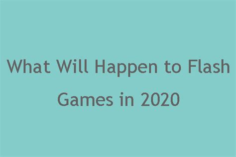 can you still play flash games after 2020